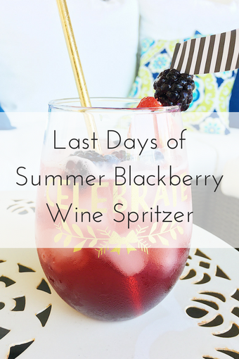 Last Days of Summer Blackberry Wine Spritzer Cocktail Recipe