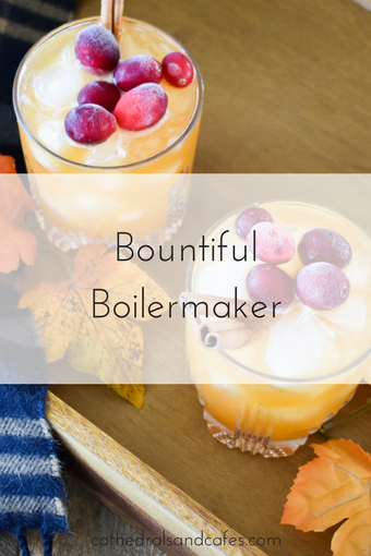 Bountiful Boilermaker _Cocktail Recipe _ Thanksgiving cocktails _ Bourbon _ Whiskey _ Cranberries _ Pumpkin _ Beer