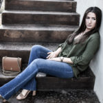 Erin from Cathedrals and Cafes models Casual Glamour in Diane Gilman DG2 Jeans