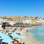 Friday Favorites No 2 | Mykonos | Greek Islands | Beach | Umbrellas | Cathedrals and Cafes Blog