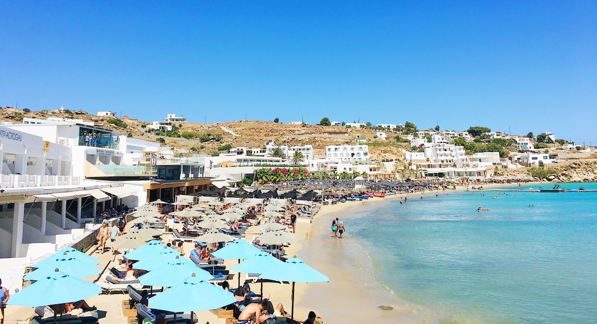 Friday Favorites No 2 | Mykonos | Greek Islands | Beach | Umbrellas | Cathedrals and Cafes Blog