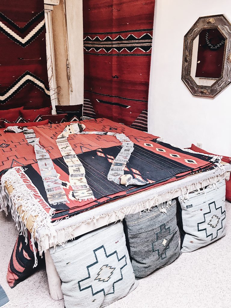 Woven Blankets and Pillows from Taos New Mexico | Textiles | Southwestern Decor | Cathedrals and Cafes Blog