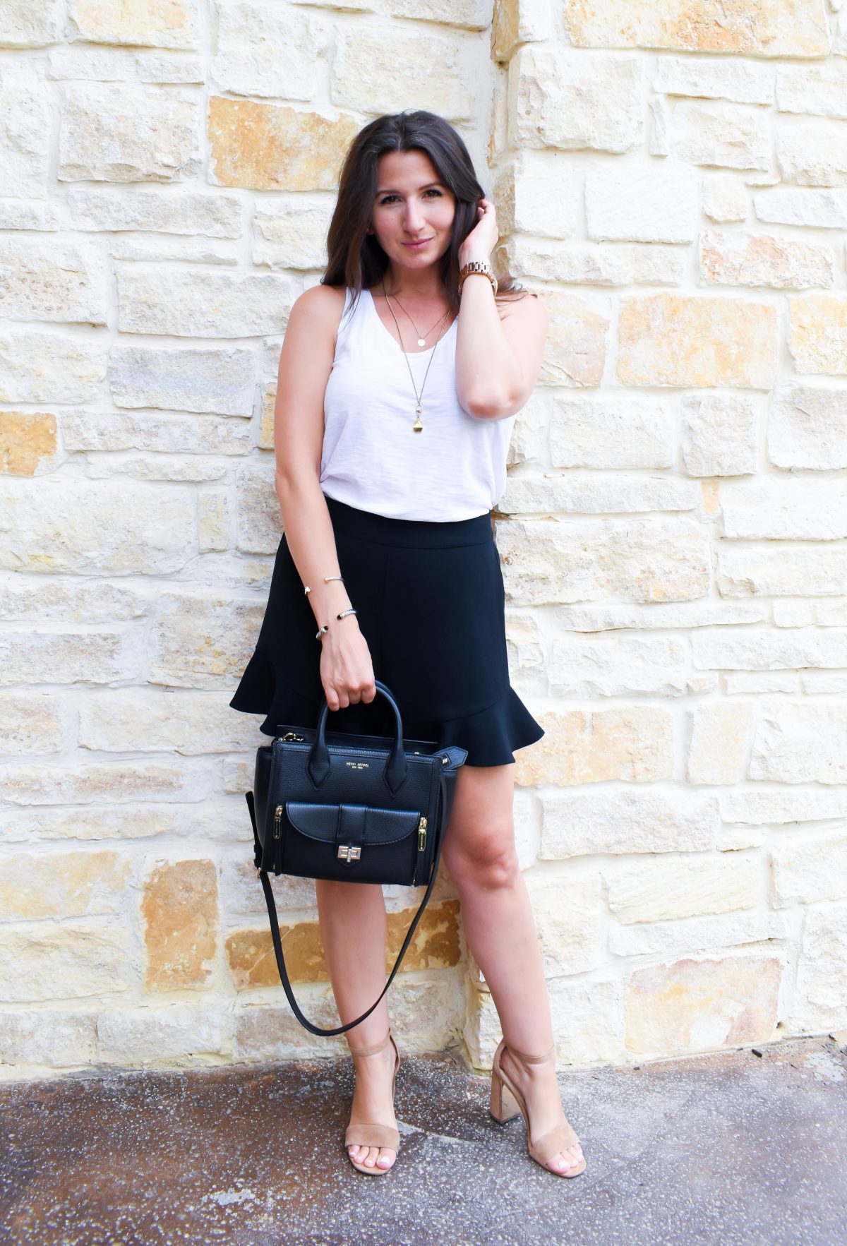 How to Style Ruffle Shorts | Date Night Outfit | Cathedrals and Cafes Blog