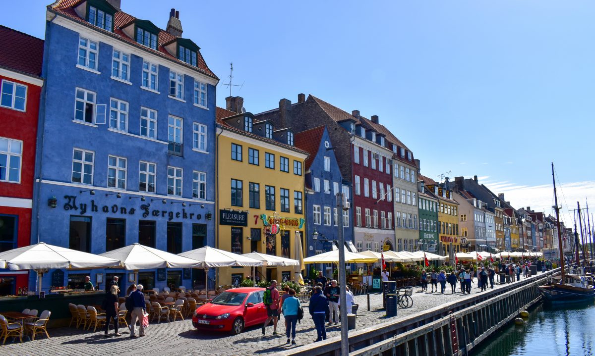 Colorful buildings of Nyhavn in Copenhagen Denmark