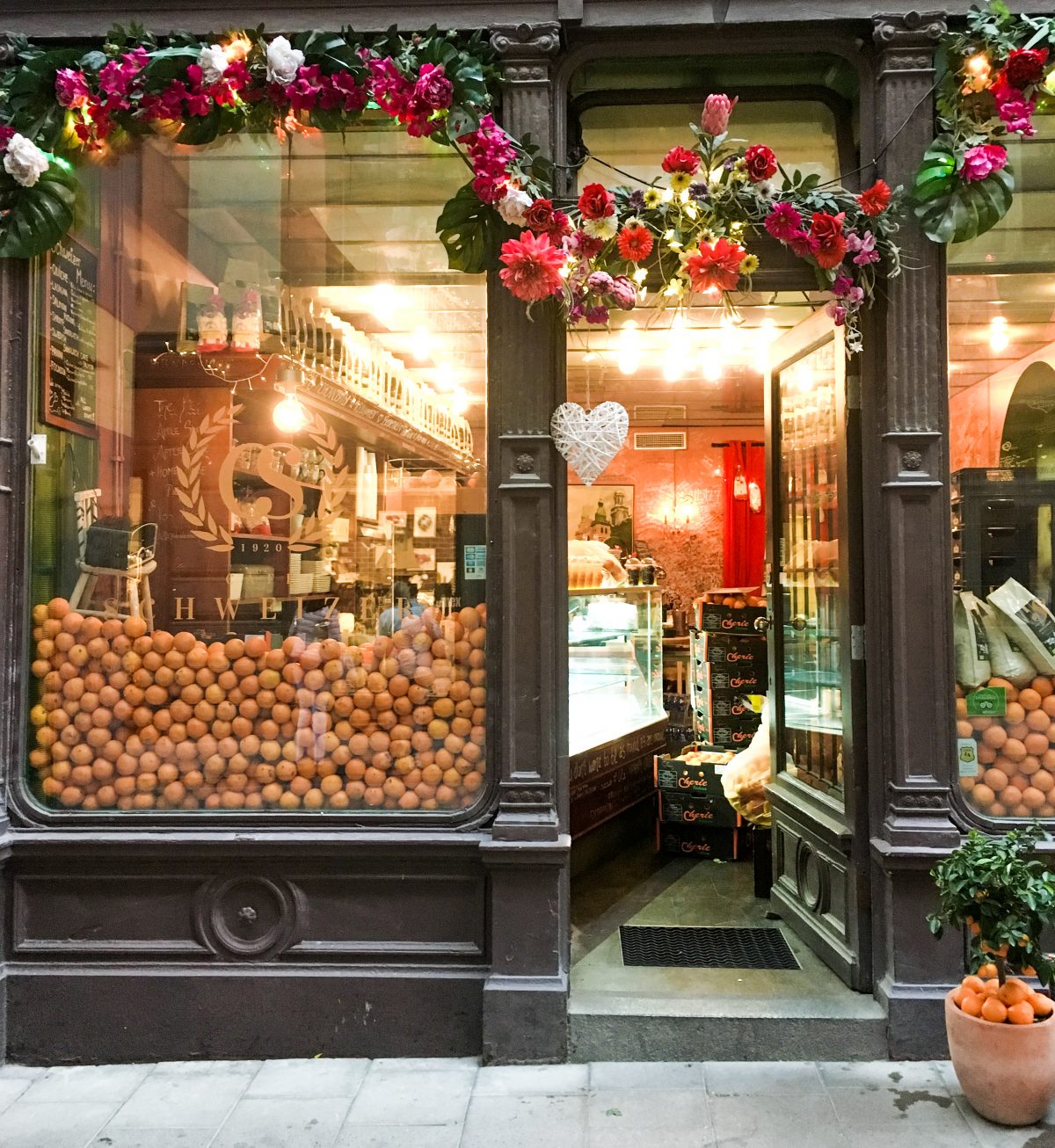 A beautifully decorated store front in Stockholm Sweden