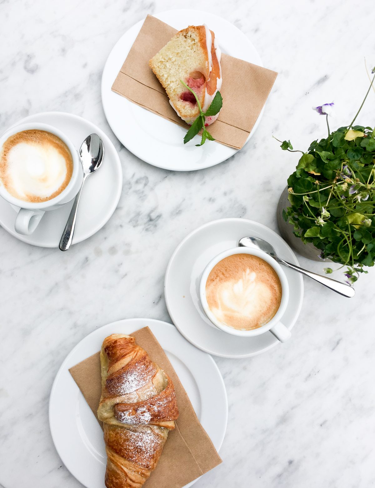 A flatlay view of Swedish fika