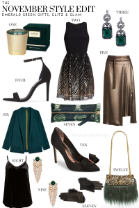 The November Style Edit: Emerald Green Gifts, Glitz & Glam
