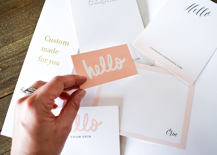 Custom Stationery with Basic Invite | Cathedrals & Cafes Blog