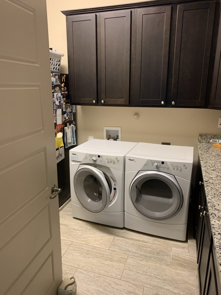 Laundry Room Glow Up BEFORE Photo | Cathedrals & Cafes Blog
