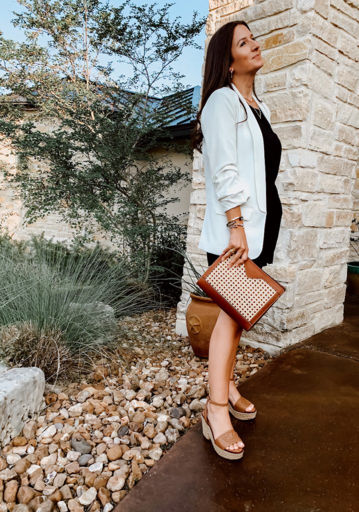 Fall Transitional White Blazer | Cathedrals & Cafes Blog