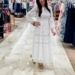 White Eyelet Maxi Dress - Born on Fifth at Dillard's | Cathedrals & Cafes Blog