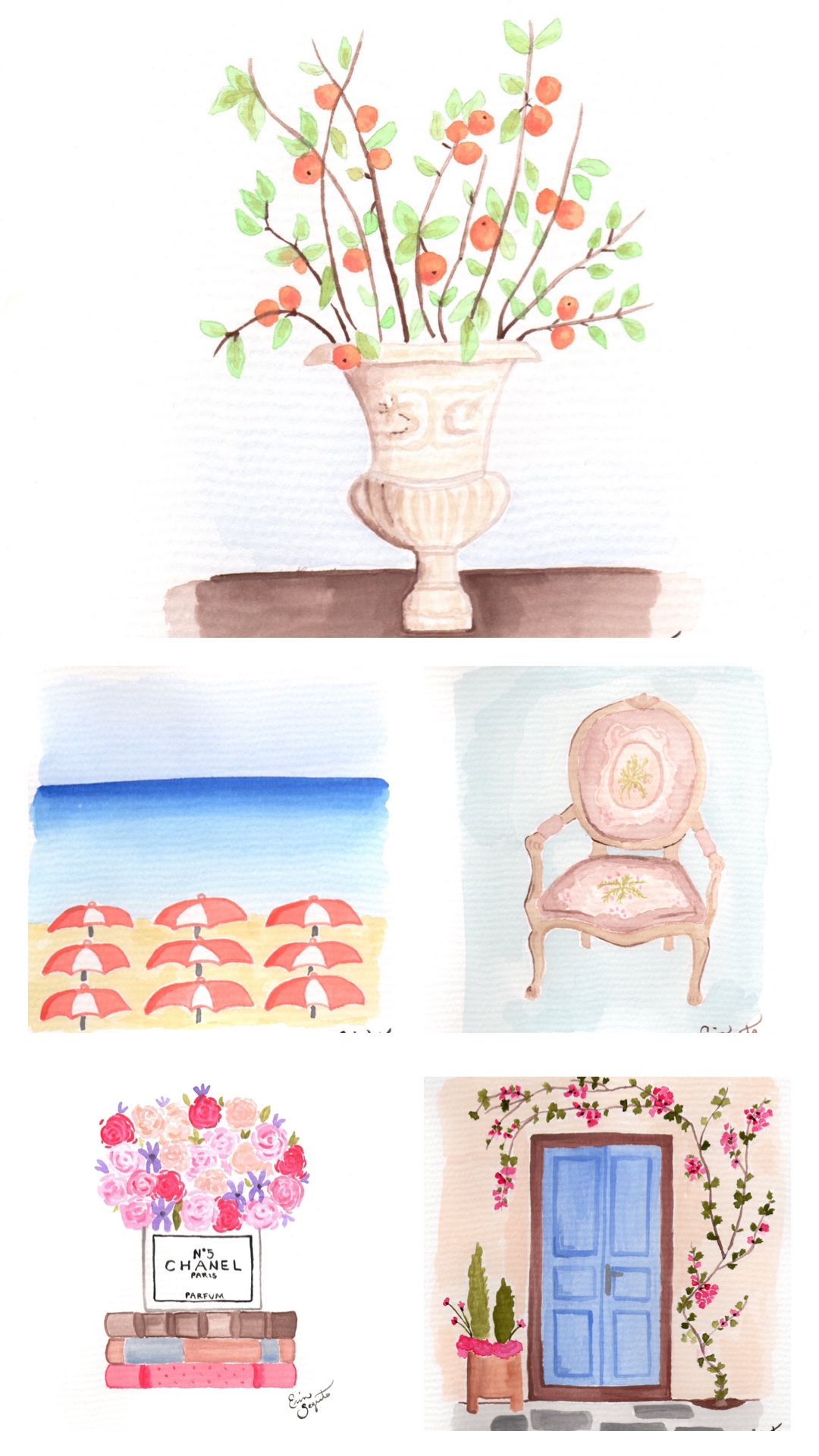 Watercolor Art by Cathedrals & Cafes | Life & Style Blog