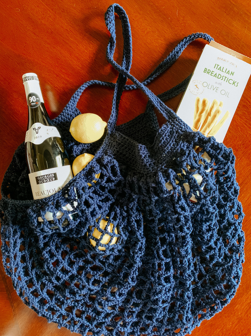 Crochet Market Tote Made By Cathedrals & Cafes Blog