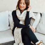 Crochet Pom Pom Scarf | Cathedrals & Cafes Blog