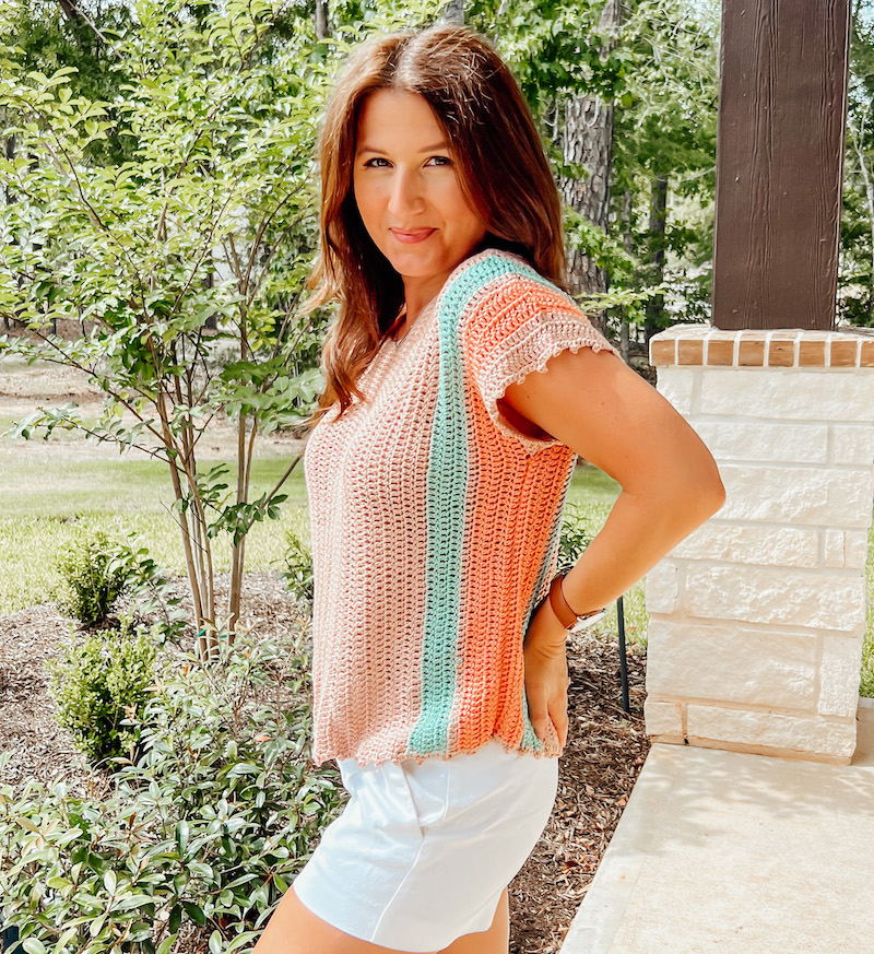 Saltwater Taffy Crochet Tee | Cathedrals & Cafes Blog