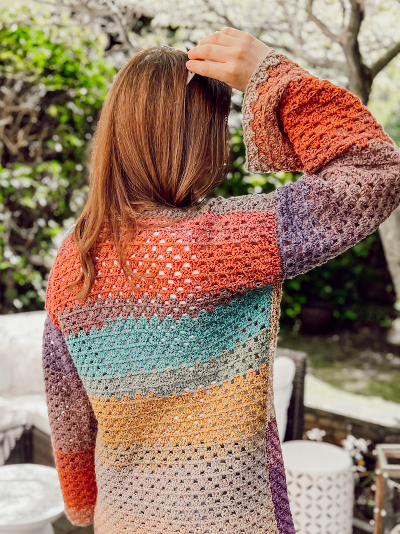 Colorful Crochet Cardigan | Cathedrals & Cafes Blog