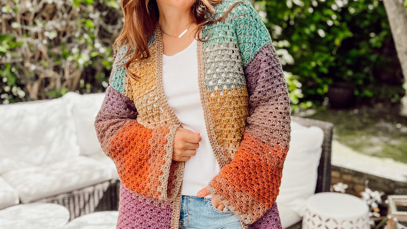 Colorful Crochet Cardigan | Cathedrals & Cafes Blog