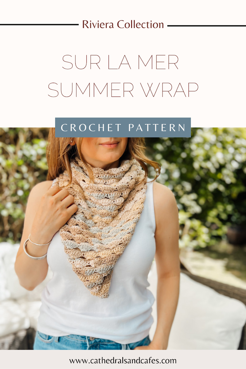 Crochet Summer Wrap Free Pattern designed by Erin of Cathedrals & Cafes