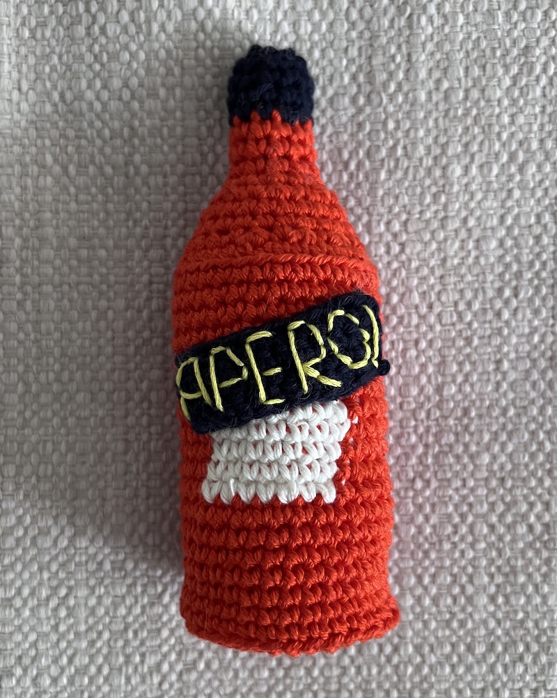 Aperol Crochet Bag Charm | Designed by Cathedrals & Cafes