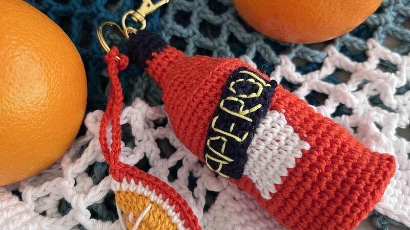 Aperol Crochet Bag Charm | Designed by Cathedrals & Cafes